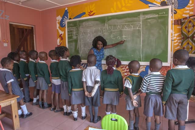 Children at a school on the outskirts of Lilongwe, Malawi, a country that become independent from the UK only 60 years ago (Picture: Amos Gumulira)
