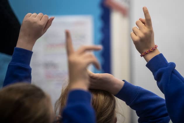File photo of school children in a class