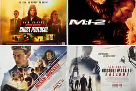 Four of the films in the 'Mission: Impossible' film franchaise.