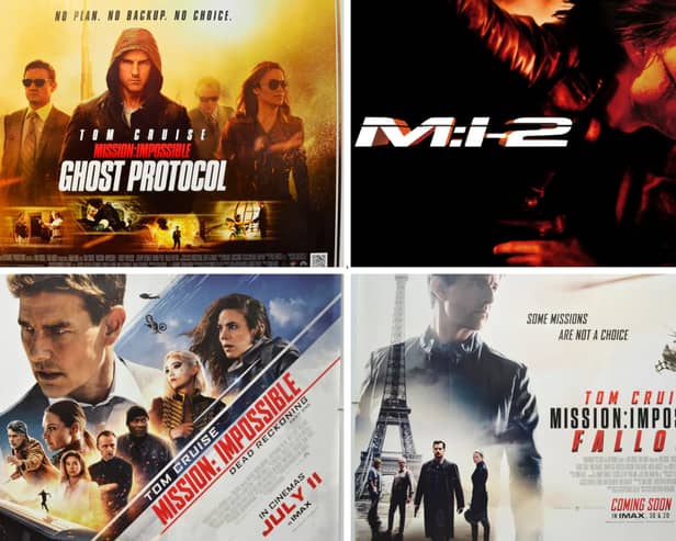 Four of the films in the 'Mission: Impossible' film franchaise.