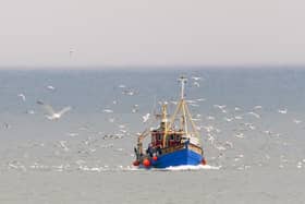 A fishing boat in the North Sea.