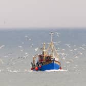 A fishing boat in the North Sea.