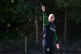 Hibs head coach David Gray ahead of the match against Rangers.