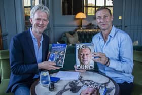 Our chief football writer Alan Pattullo alongside Duncan Ferguson. Pic: Lisa Ferguson