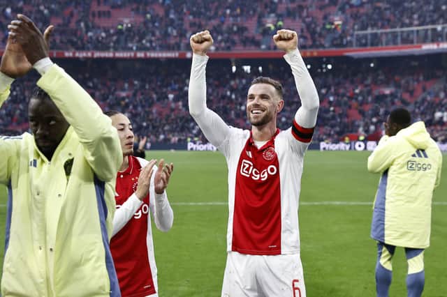Jordan Henderson is said to be ‘open’ to leaving Ajax this summer.