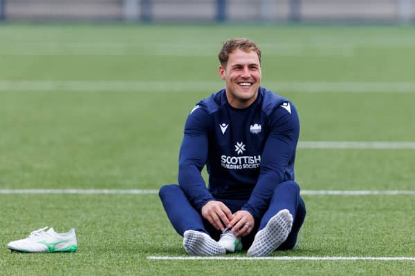 Duhan van der Merwe during an Edinburgh Rugby training session at the Hive Stadium last week. (Photo by Mark Scates / SNS Group)