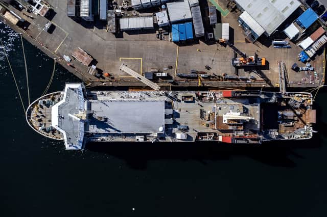 Glen Rosa docked at Ferguson Marine in Port Glasgow on May 13