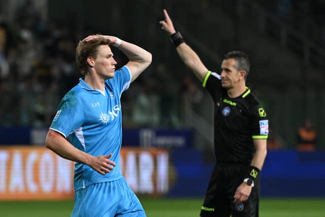 Scott McTominay looks during Napoli's draw with Parma.