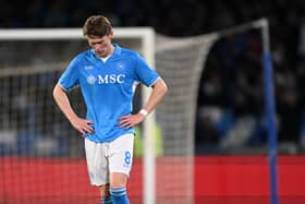 Scott McTominay looks crestfallen during Napoli's 0-0 draw with Parma.