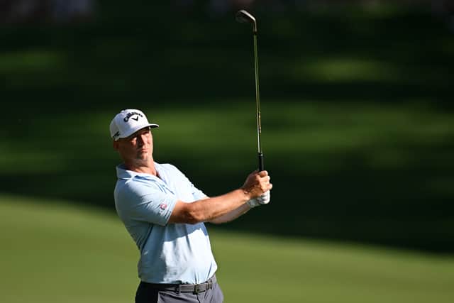 Swede Alex Noren in action during the third round of the PGA Championship in North Carolina