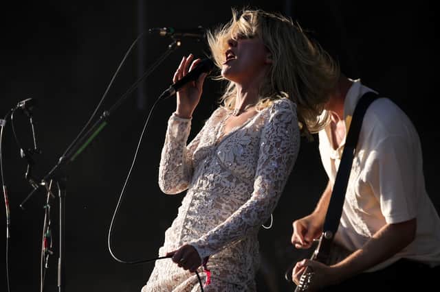 Lead vocalist Ellie Rowsell of Wolf Alice performs on the mainstage during day three of the TRNSMT Festival at Glasgow Green on July 10, 2022.