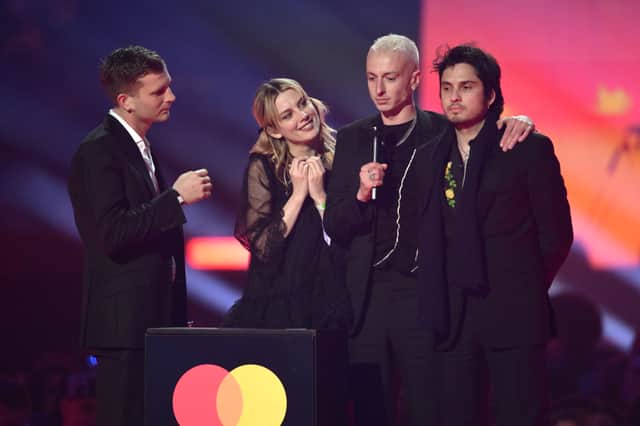 Wolf Alice win the Best Group award during The BRIT Awards 2022.