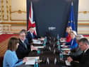 Keir Starmer, and UK Cabinet ministers, in talks with European Commission President Ursula von der Leyen and other EU representatives in London (Picture: Kin Cheung/WPA pool)