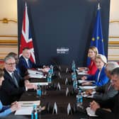 Keir Starmer, and UK Cabinet ministers, in talks with European Commission President Ursula von der Leyen and other EU representatives in London (Picture: Kin Cheung/WPA pool)