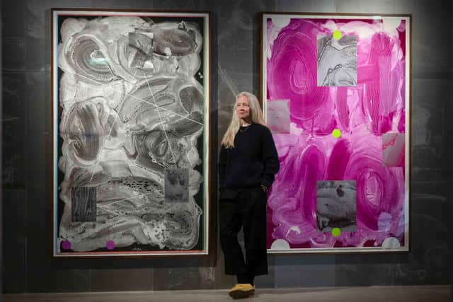 Artist Ciara Phillips pictured at her Undoing It exhibition at GoMA in Glasgow