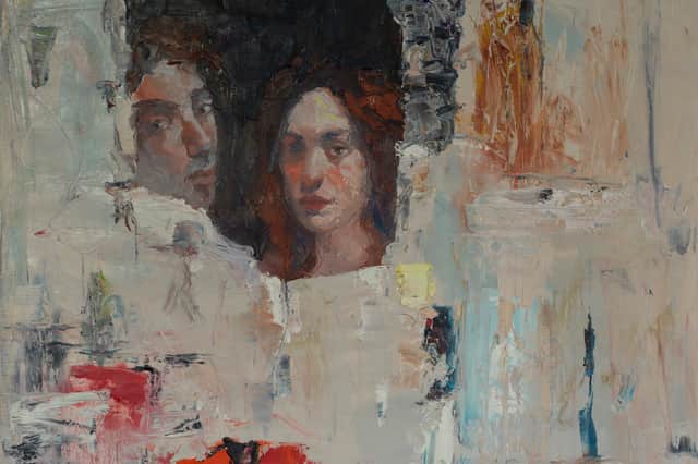 Detail from Jidar, OOC, 2022 by Ghassan Abu Laban