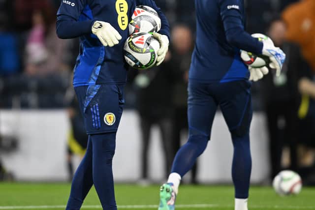 Scotland goalkeepers Cieran Slicker and Robby McCrorie remain uncapped. (Photo by Rob Casey / SNS Group)
