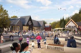 An illustration showing what Flamingo Land at Loch Lomond would look like