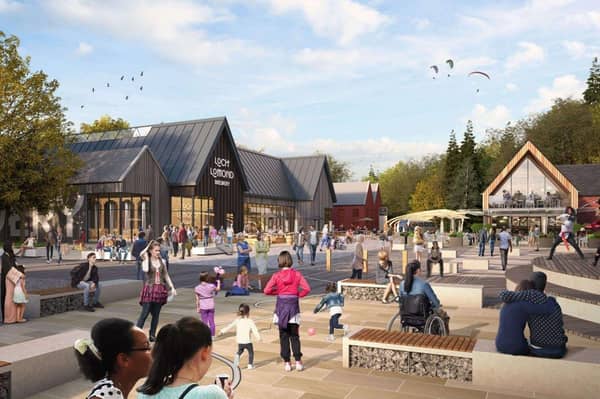 An illustration showing what Flamingo Land at Loch Lomond would look like