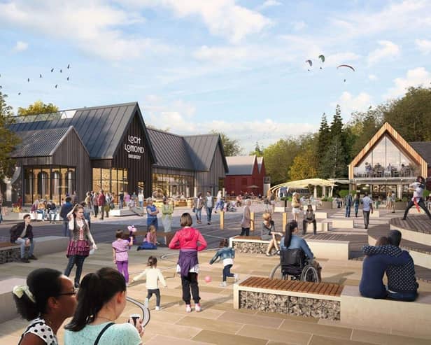 An illustration showing what Flamingo Land at Loch Lomond would look like