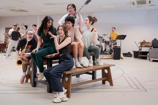Rehearsals for Grease at Pitlochry Festival Theatre