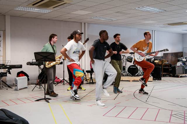 Rehearsals for Grease at Pitlochry Festival Theatre