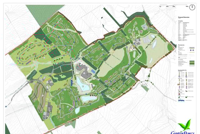 A map of the proposed Center Parcs village