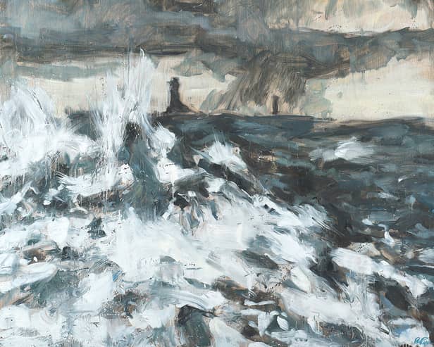Detail from Raging Sea, Brittany, by Ross Ryan