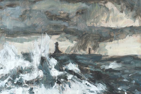 Detail from Raging Sea, Brittany, by Ross Ryan