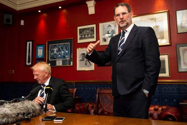 Dundee managing director John Nelms (right) and technical director Gordon Strachan.