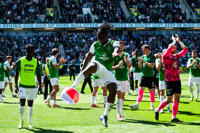 Hibs want to keep Rocky Bushiri at Easter Road.