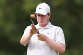 Bob MacIntyre sizes up a putt during last week’s PGA Championship at Quail Hollow Country Club in North Carolina 