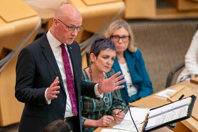 First Minister John Swinney at FMQs