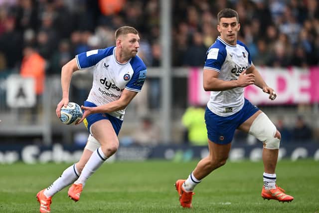 Finn Russell in action for Bath alongside his Scotland team-mate Cameron Redpath who is not in the team for the Challenge Cup final.
