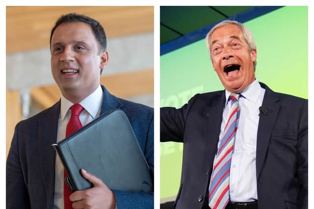 Anas Sarwar and Nigel Farage