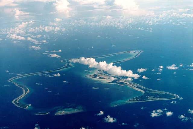 The Chagos Islands. The territory comprises a group of seven atolls comprising more than 60 individual islands, situated some 310 miles due south of the Maldives archipelago. Picture: PA Wire