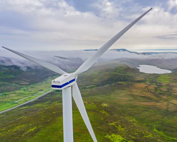 A turbine on the Burradale wind farm near Lerwick in the Shetland Islands (Picture: William Edwards)