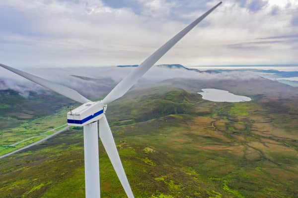 A turbine on the Burradale wind farm near Lerwick in the Shetland Islands (Picture: William Edwards)