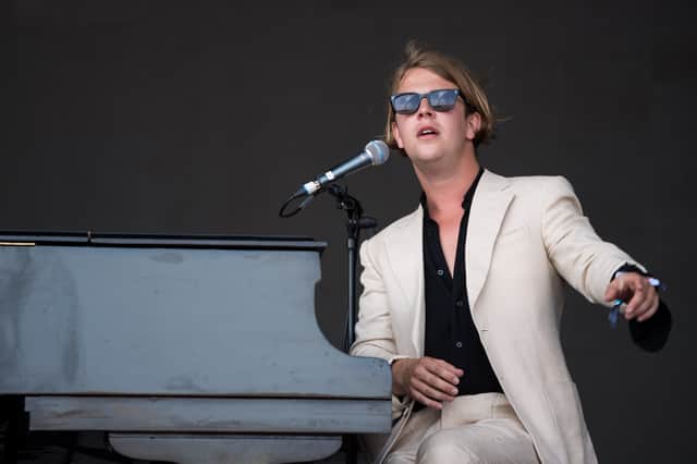 Tom Odell performs on the Pyramid Stage during day three of Glastonbury Festival at Worthy Farm, Pilton on June 28, 2019.