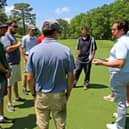 Carson Letot, the USGA’s Greenkeeper Apprenticeship Programme (GAP) co-ordinator, chats to some of the apprentices in North Carolina