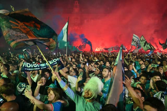 Napoli fans celebrated long into the night.
