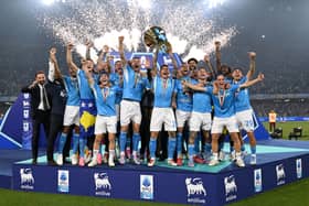 Napoli lift the Serie A title after beating Cagliari on Friday night.