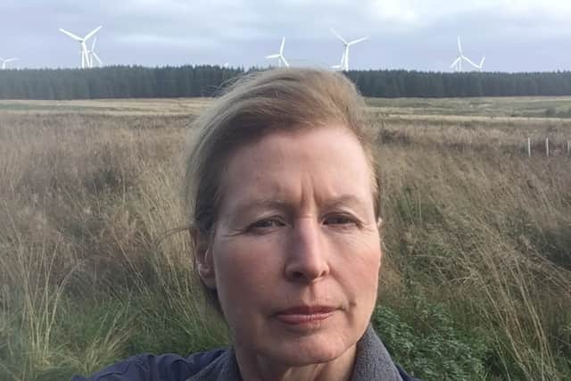 Dr Rachel Connor, who can see 27 turbines from her bathroom alone