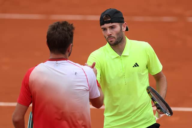 Jacob Fearnley overcame Stan Wawrinka in straight sets.