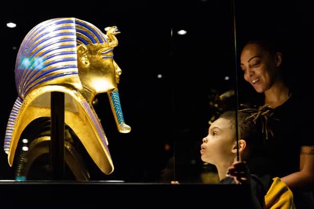 The exhibition is an 'immersive' journey into the history of Pharoah Tutankhamun.