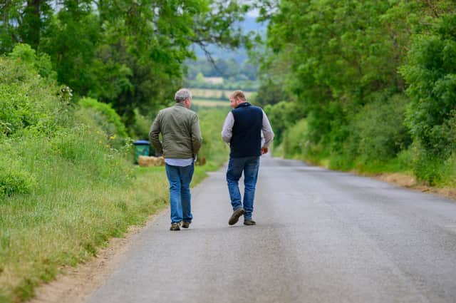 Jeremy Clarkson and Kaleb in Clarkson's Farm series 4