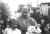 Author Alistair Moffat as a newborn at the family prefab near Kelso with Granny Bina and his sister Barbara in 1950. PIC: Alistair Moffat.