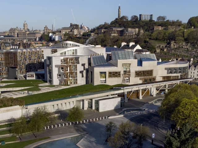 The Scottish Parliament building in Edinburgh