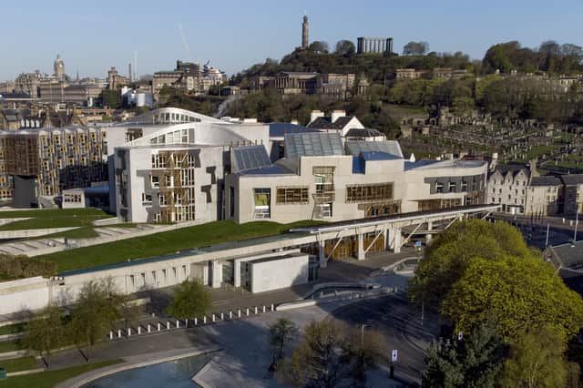 The Scottish Parliament building in Edinburgh