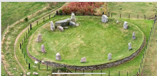 Easter Aquhorthies stone circle near Inverurie is one of the finest examples of its kind. It is now on the market as part of a sale of farmland. Picture: Aberdeenshire Council.